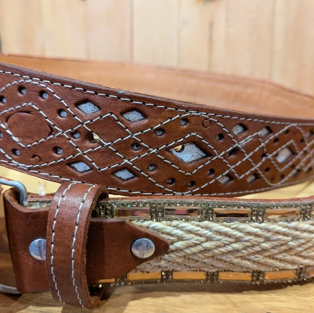 Brown Leather Men's Belt Size 40
